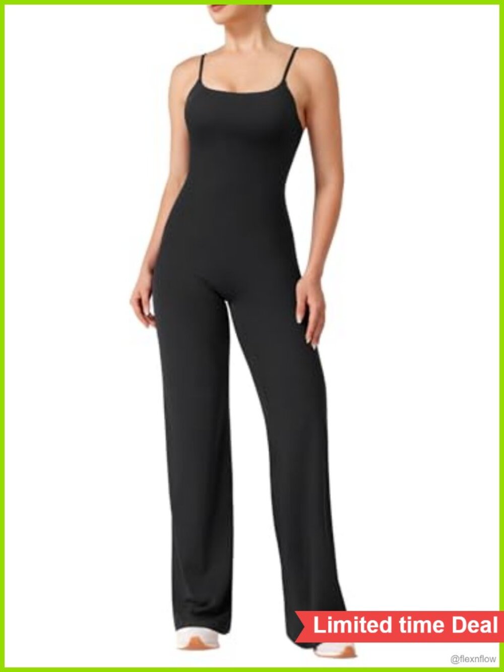Sleeveless Wide Leg Jumpsuit Adjustable Straps Athleisure